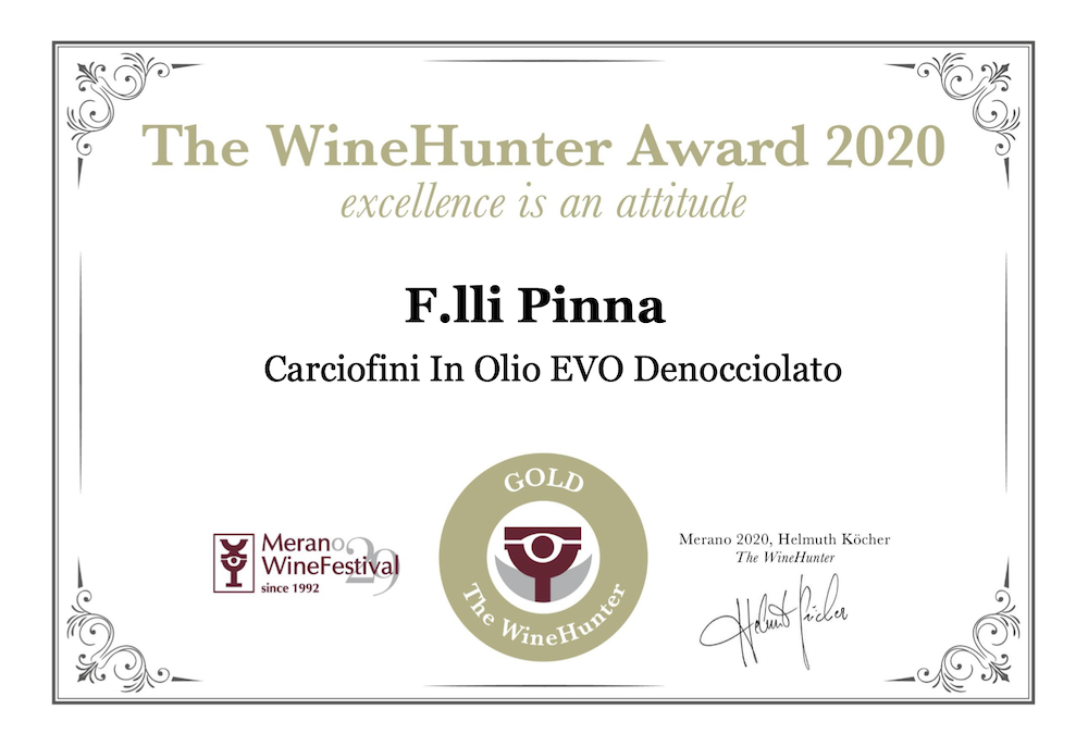 Carciofini in olio – The WineHunter Award Gold 2020