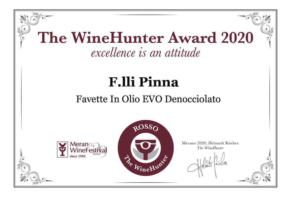 Favette in olio EVO – The WineHunter Award Rosso 2020