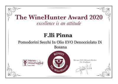 Pomodorini secchi in olio EVO – The WineHunter Award Rosso 2020