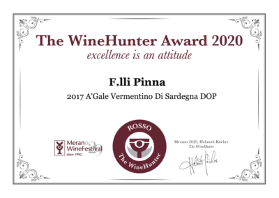 2017 A’Gale Vermentino di Sardegna – The WH Award Rosso 2020