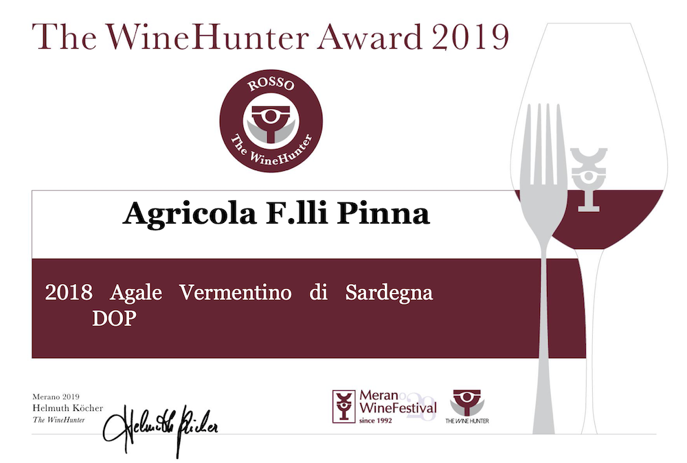 2018 AGale Vermentino di Sardegna – The WH Award Rosso 2019