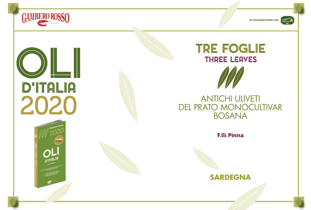 Oli d’Italia 2020 – Tre foglie – Gambero Rosso