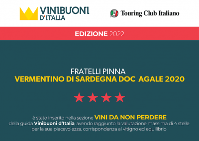 Vermentino di Sardegna Doc Agate 2020 – Vinibuoni d’Italia